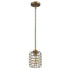 Brushed Gold Metal Cage Hanging Light